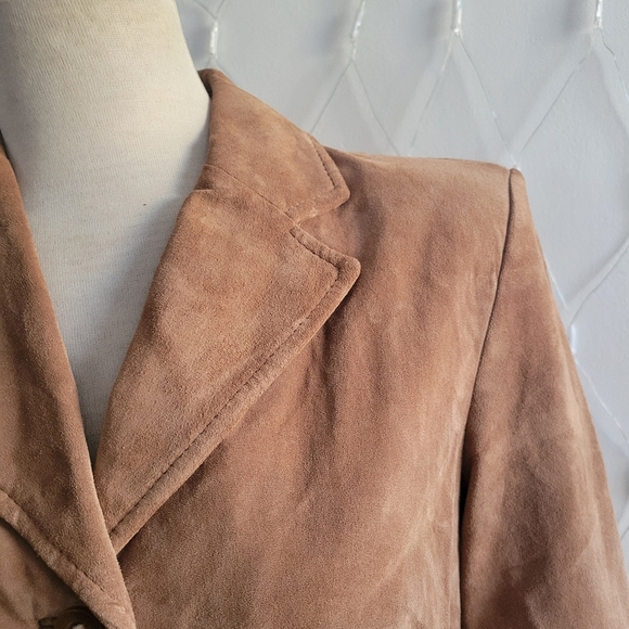 Vintage Suede Jacket By i.e. • Camel Brown • Tagged Medium - Picture 3 of 8